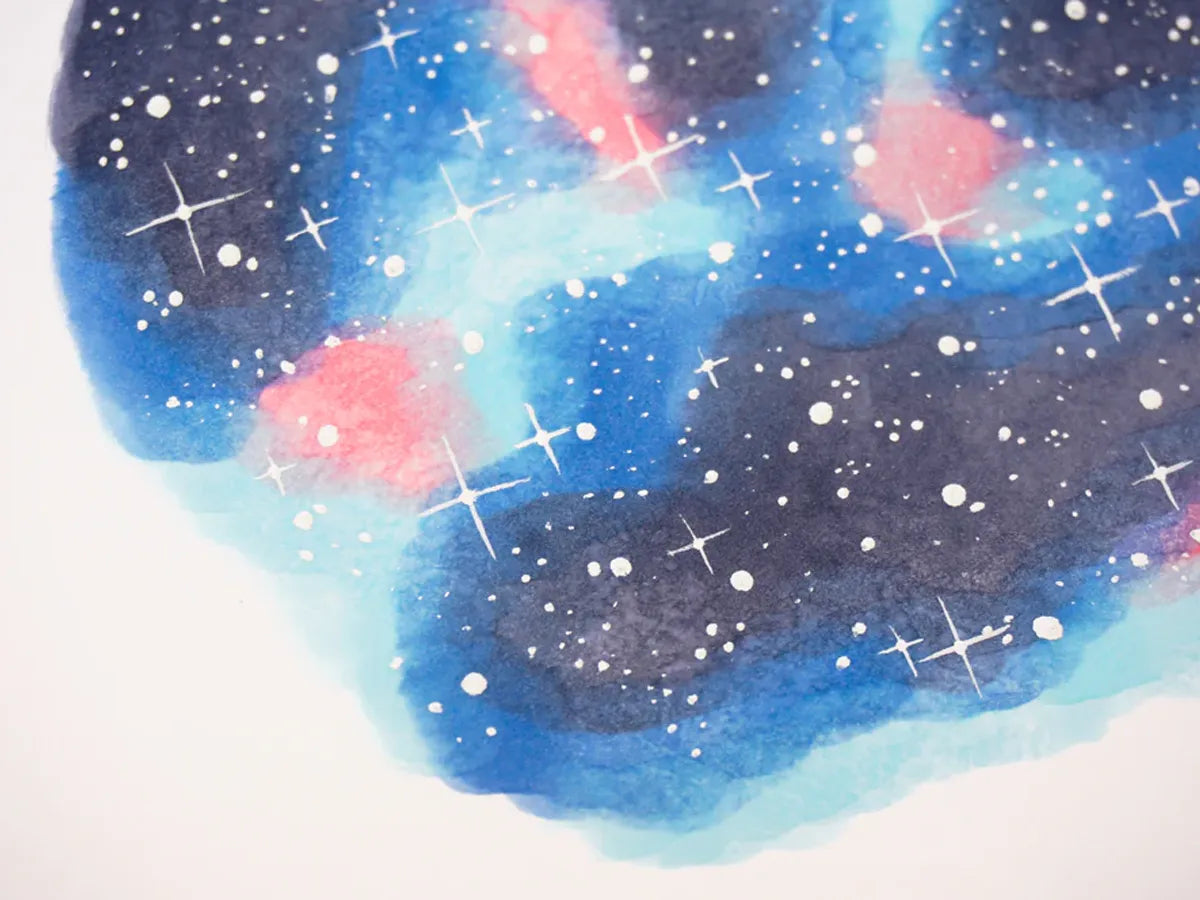 How to draw a starry night sky with Copic markers