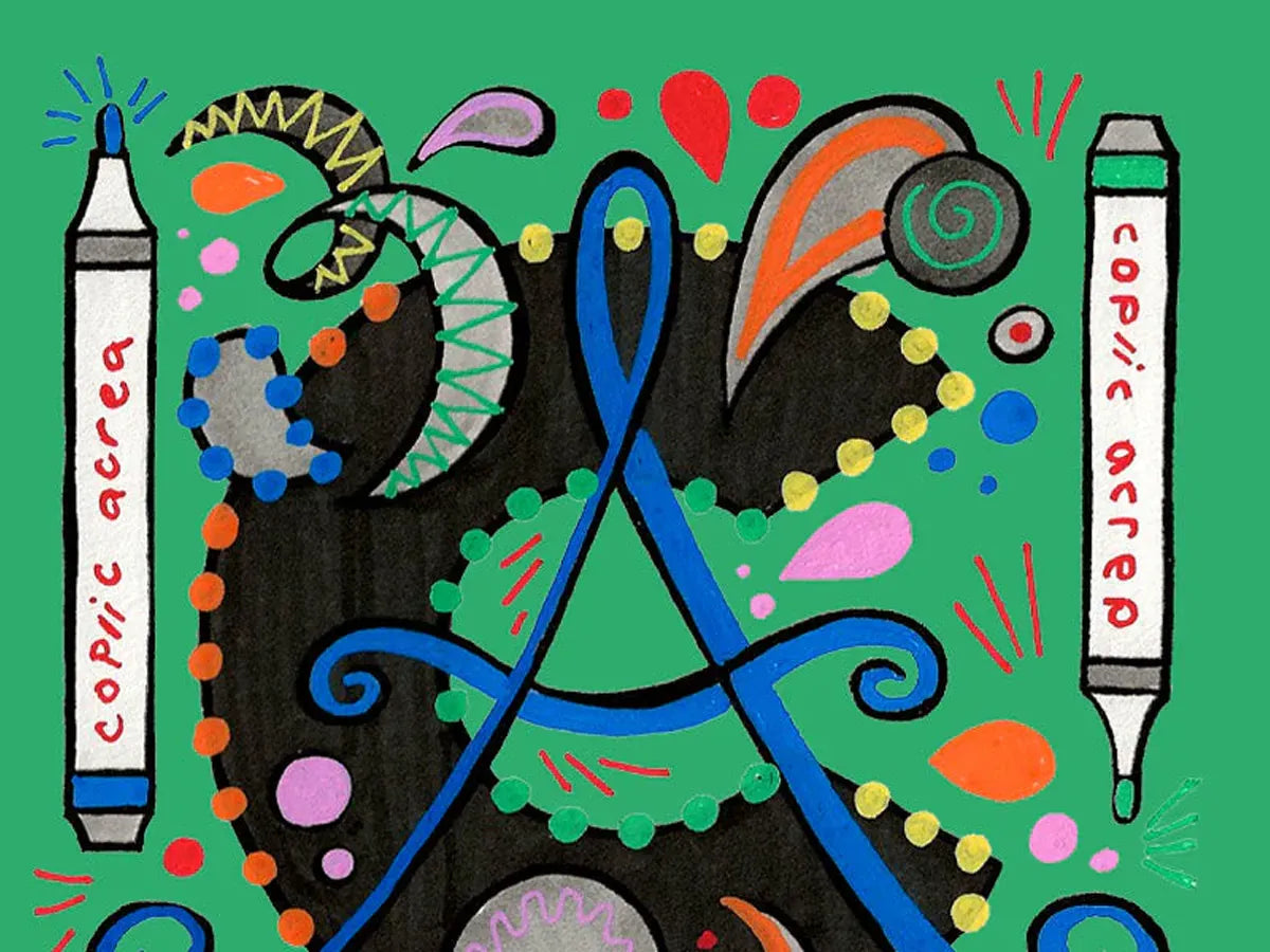 Coloring Monograms with Acrea and Alcohol Markers