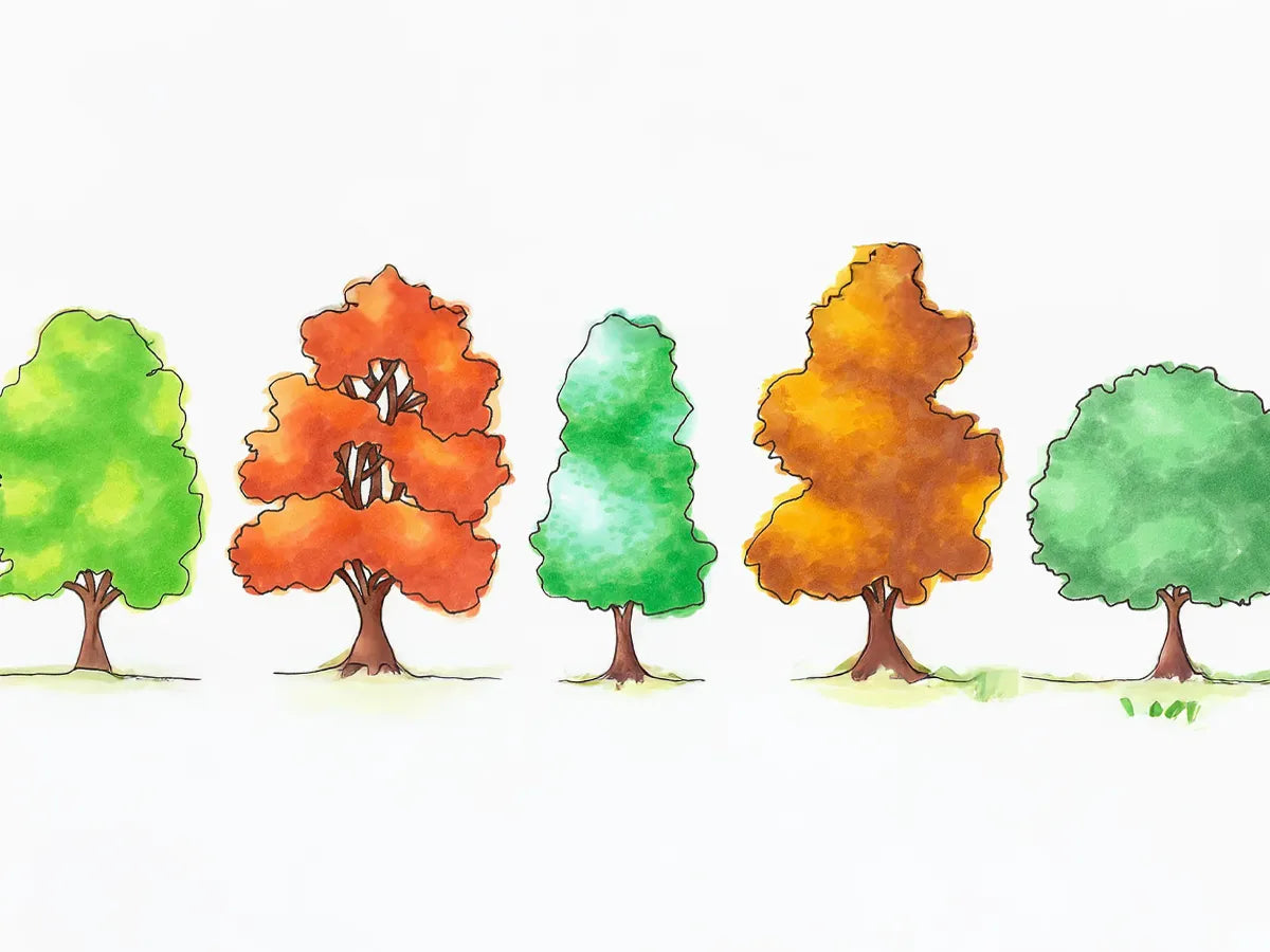 Nature, coloring TREES pt. 1