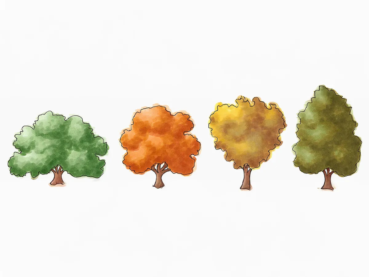 Nature, coloring TREES pt. 2