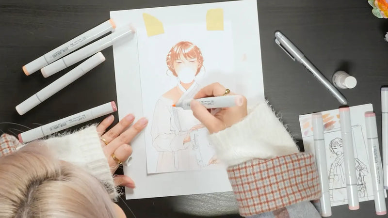 Watch illustrator Irene Koh bring characters to life with expressive lines and emotional depth