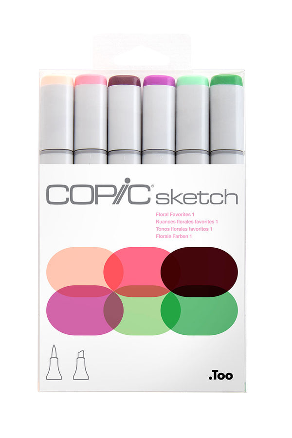 COPIC® SKETCH FLORAL FAVORITES ONE 6PC SET