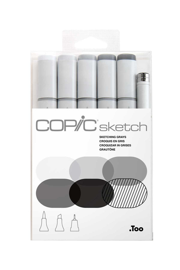 COPIC® SKETCH SKETCHING GRAYS 6PC SET